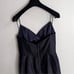 Jenny Yoo Collection 100% Silk Navy V Neck Surplice Sleeveless Cocktail Dress