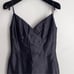 Jenny Yoo Collection 100% Silk Navy V Neck Surplice Sleeveless Cocktail Dress