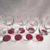 Mid-Century Red Footed Wine, Goblet, and