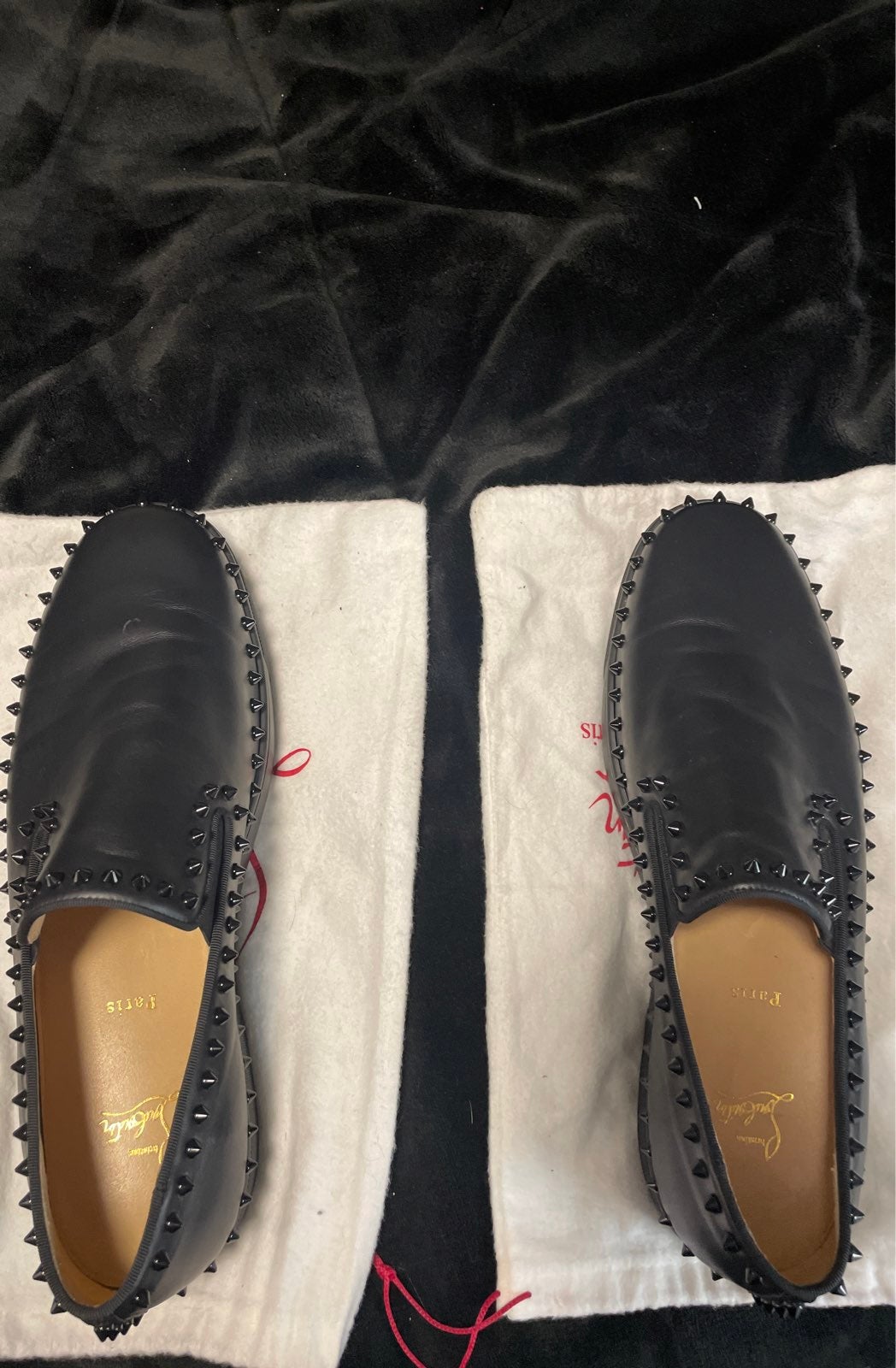 Christian Louboutin Black Roller-Boat Low Tops