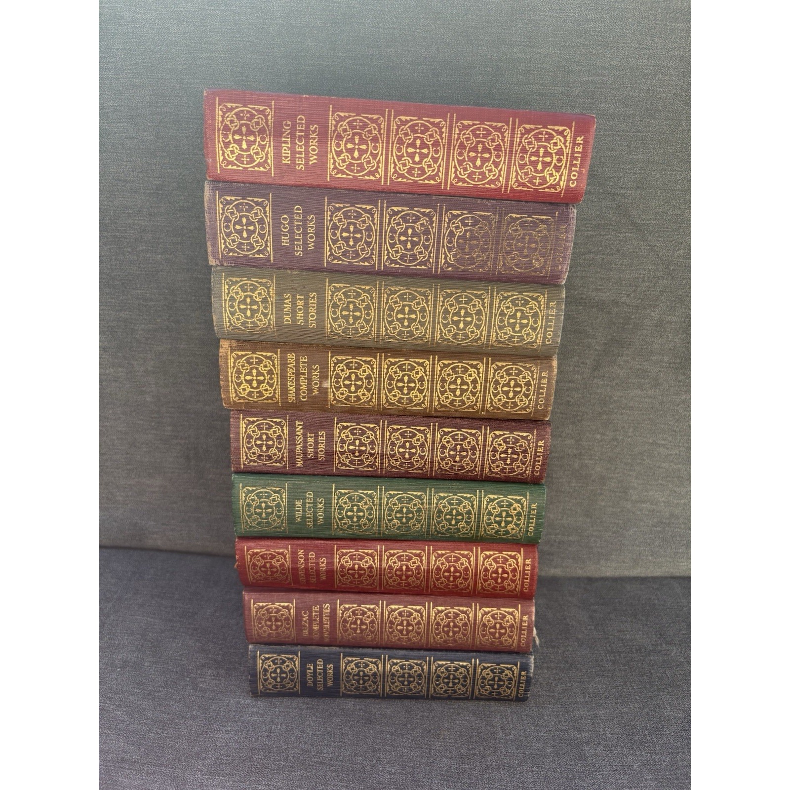 Lot of 9 Antique Collier Classics Doyle Kipling Shakespeare Dumas Hugo Wilde 20s