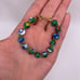 Vintage Millefiori Green Murano Glass Bracelet