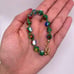 Vintage Millefiori Green Murano Glass Bracelet