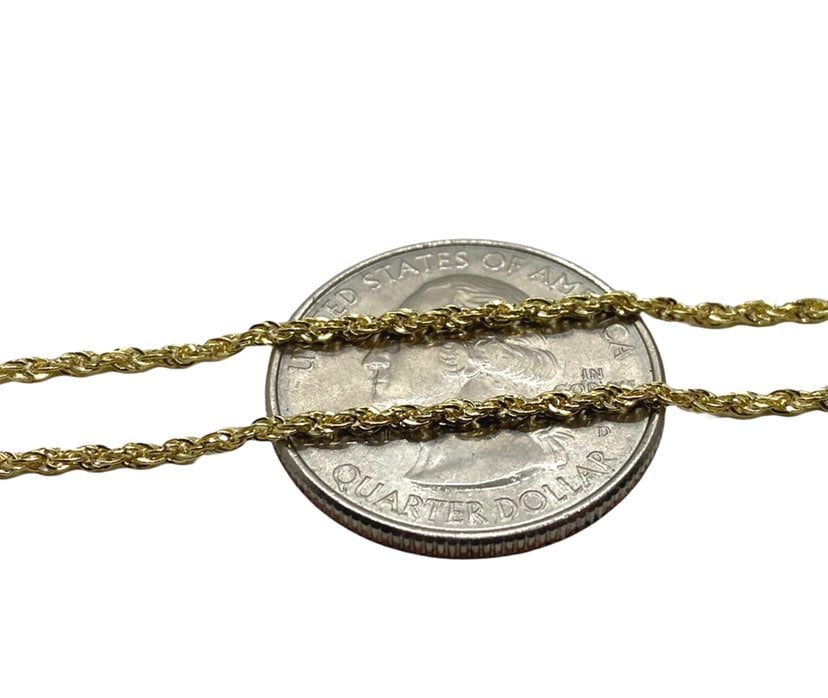 10K Gold Rope Chain Necklace
