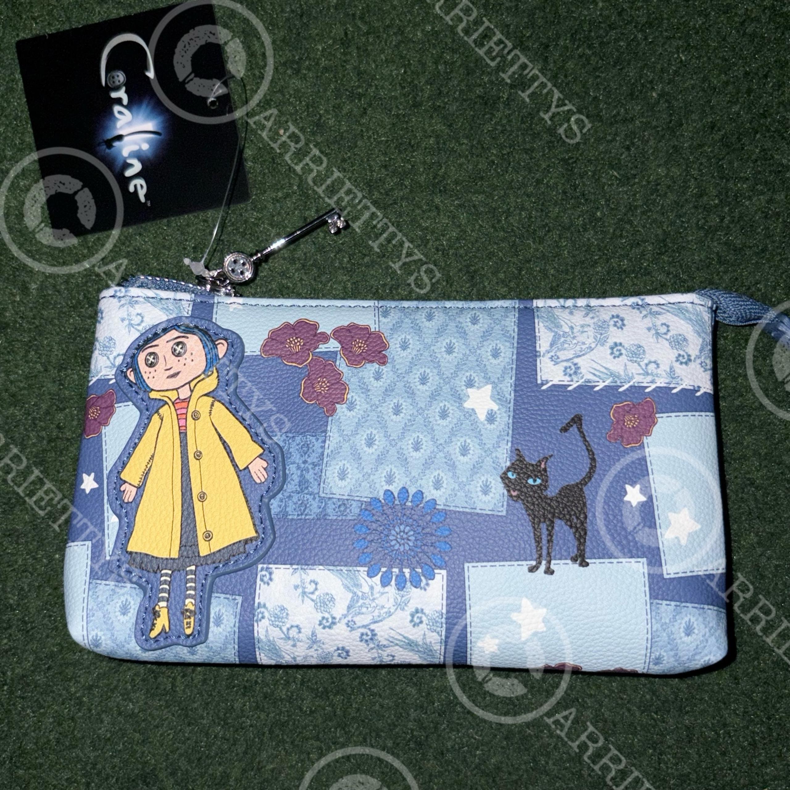 Coraline Doll Patchwork Makeup Bag NWT