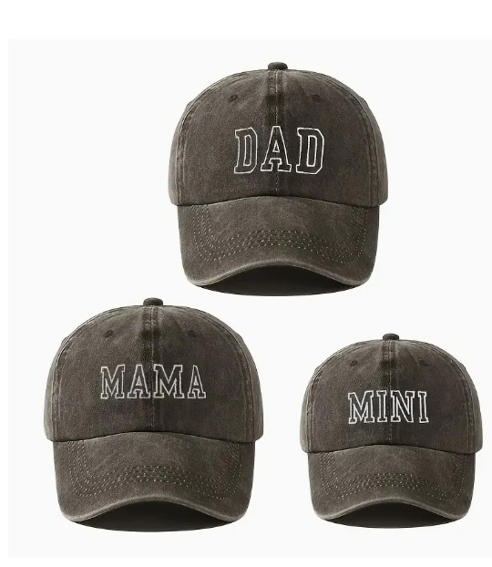 #1764 3pcs parent-child clothing set MAMA DAD MIMI letter embroidered baseball c