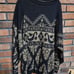Rose vintage black and gold sweater