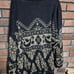 Rose vintage black and gold sweater