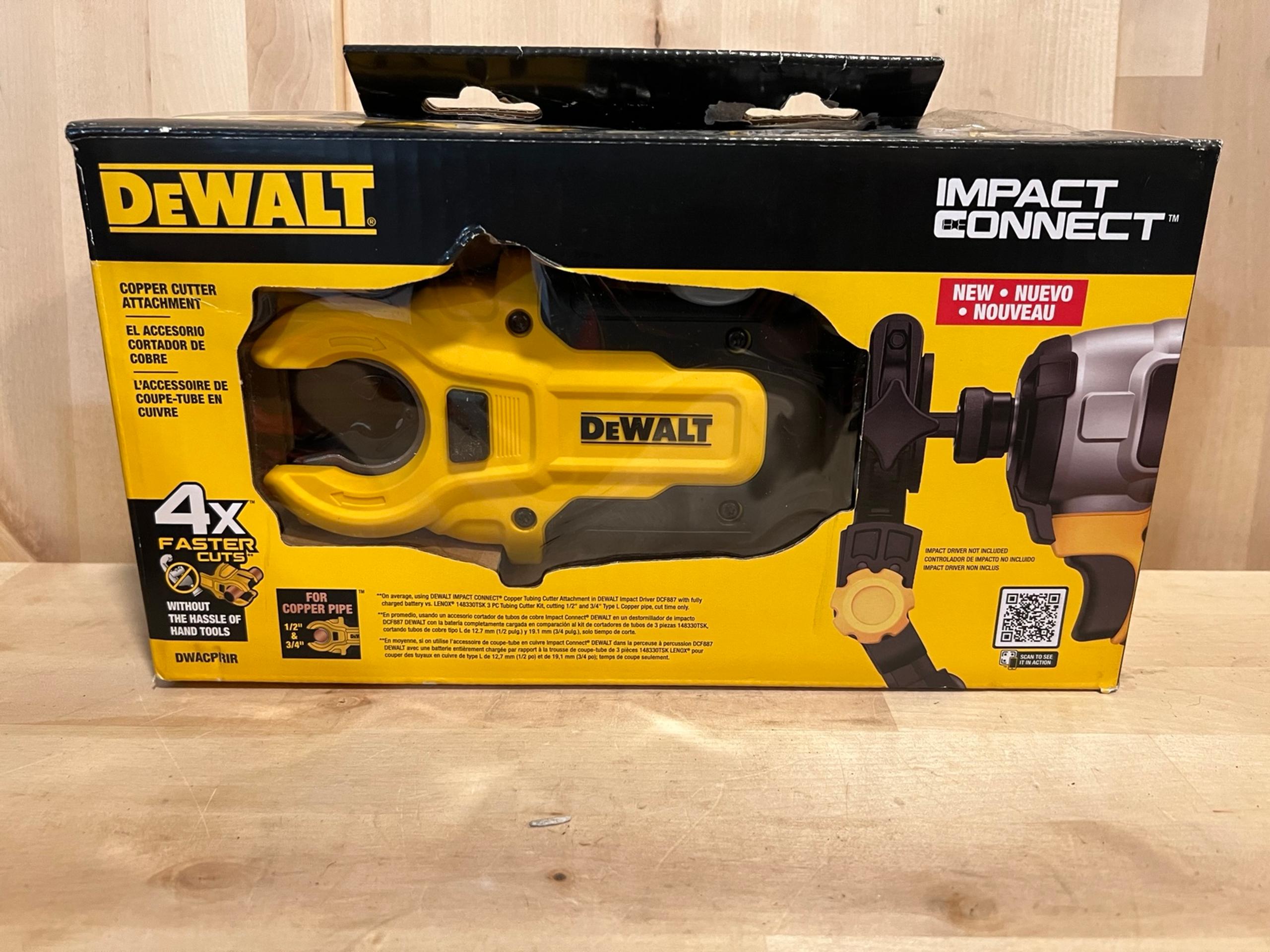 DEWALT IMPACT CONNECT Copper Pipe Cutter Attachment BRAND NEW
