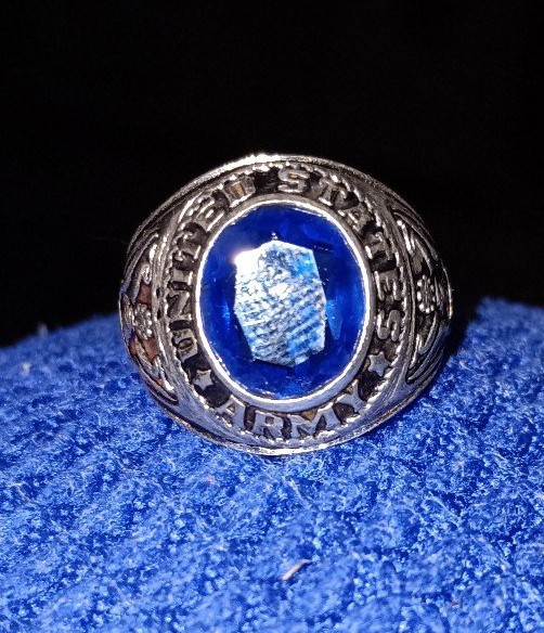 Vintage United States Army silver tone ring