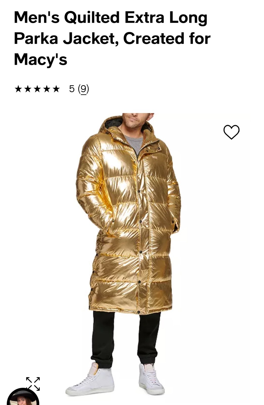 Mens long parka jacket size Large