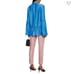Perfect ERDEM Kilian Blue Jacquard Satin Oversized Long Blouse Medium