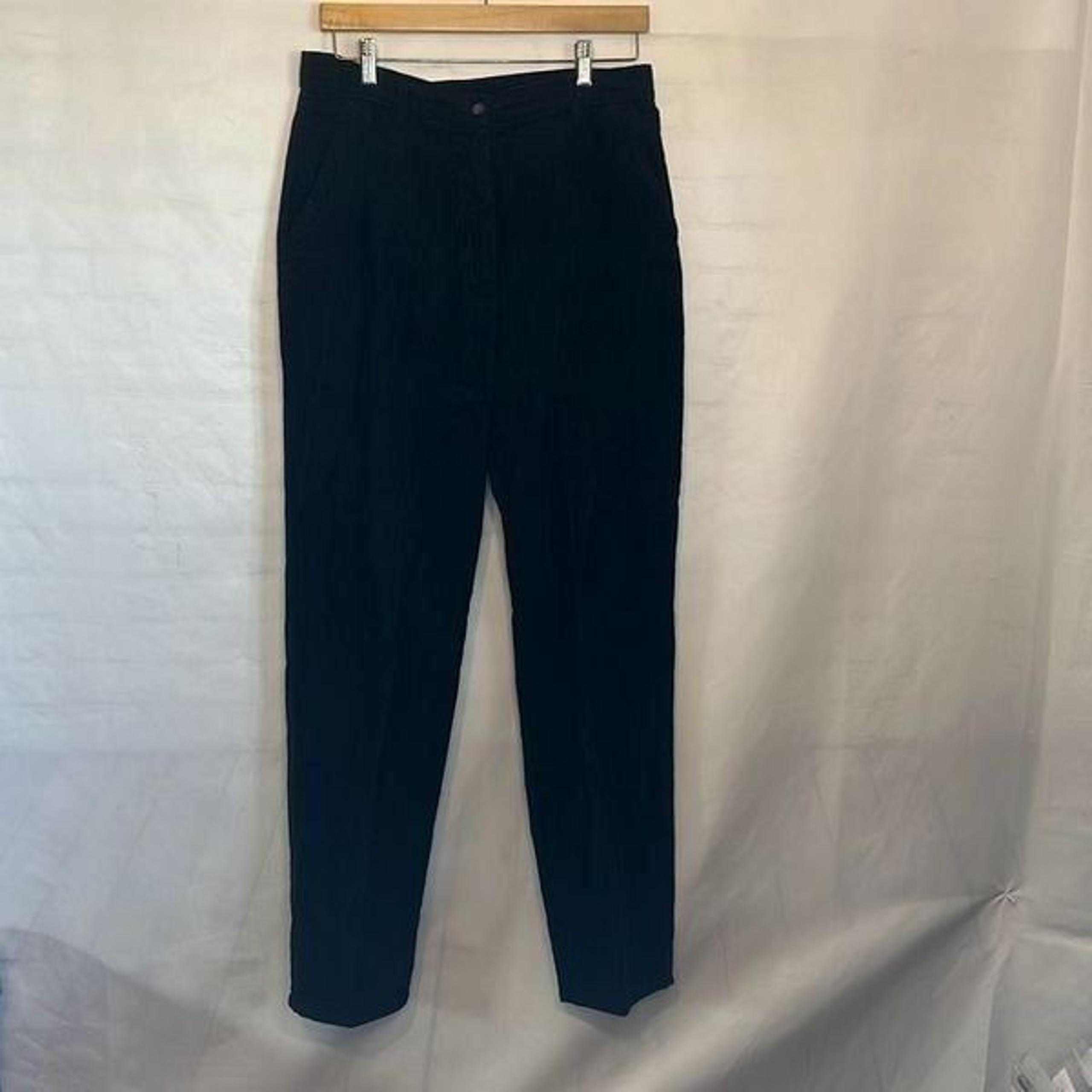 Vintage Woolrich Black Cotton Corduroy Pants Women's 14 High Waist Blue Tag