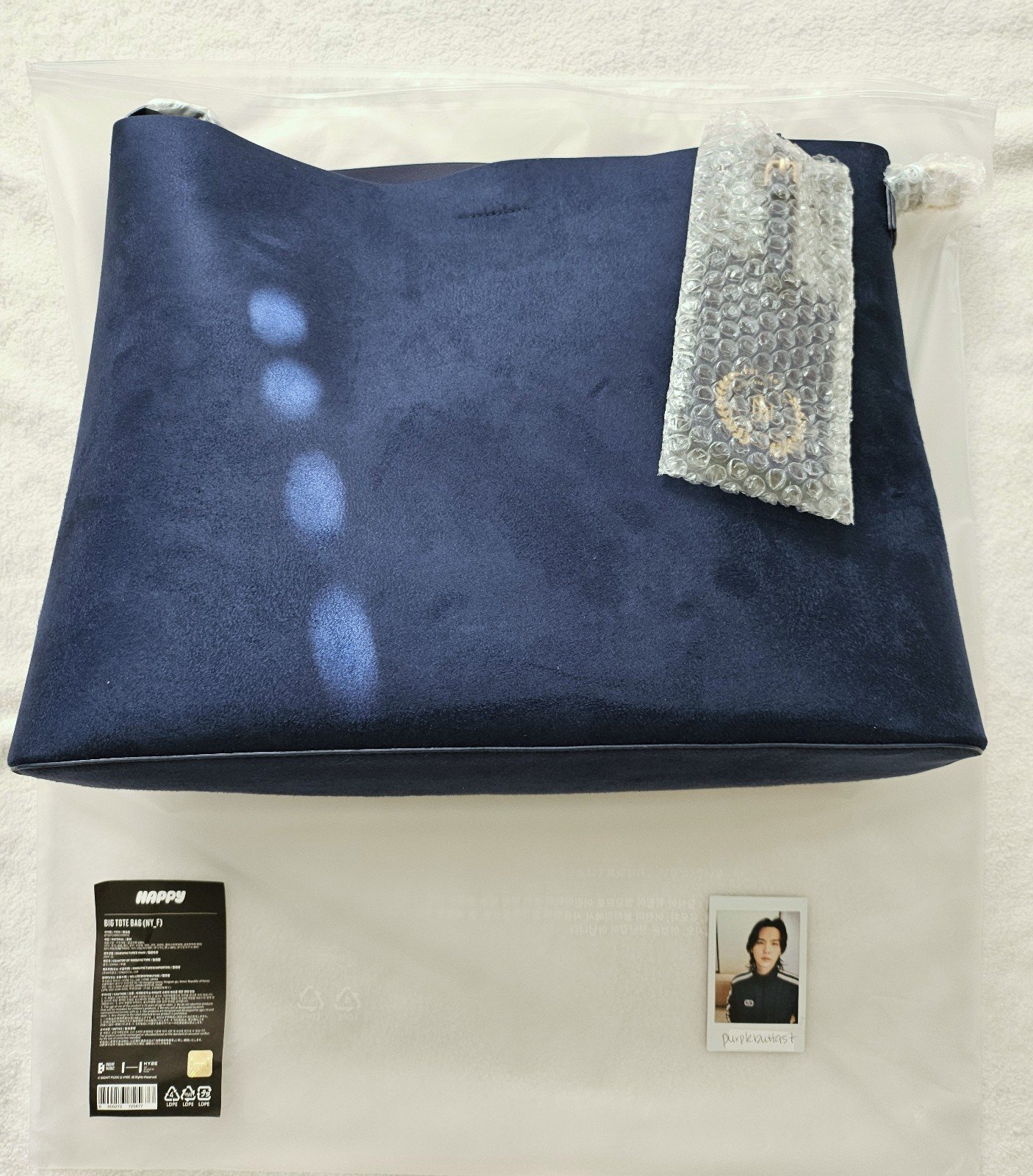 BTS Jin HAPPY BIG TOTE BAG. BTS JIN Happy Big Tote Bag（JIN