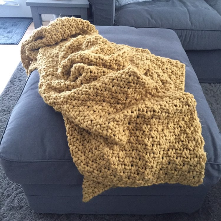 threshold chunky knit throw