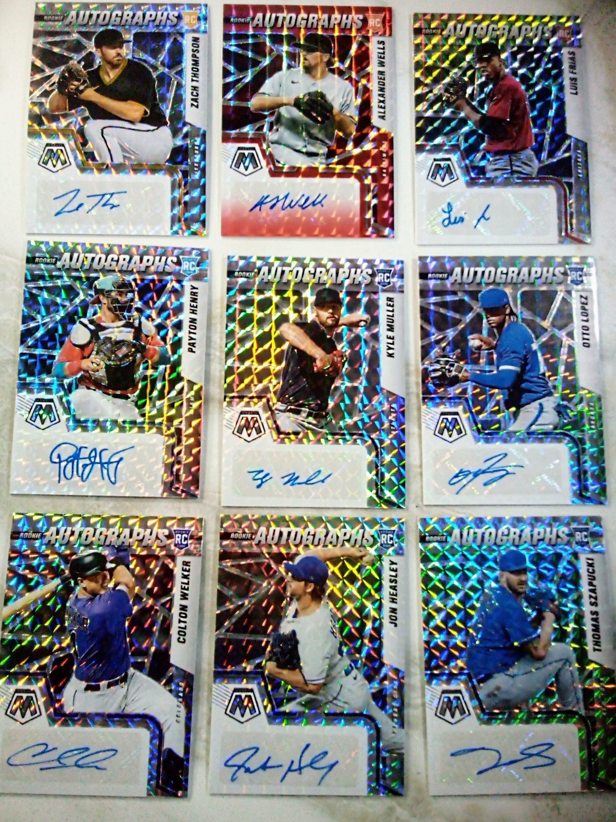 Panini Mosaic Baseball Rookie Card Lot Refractor Rookie Auto RC