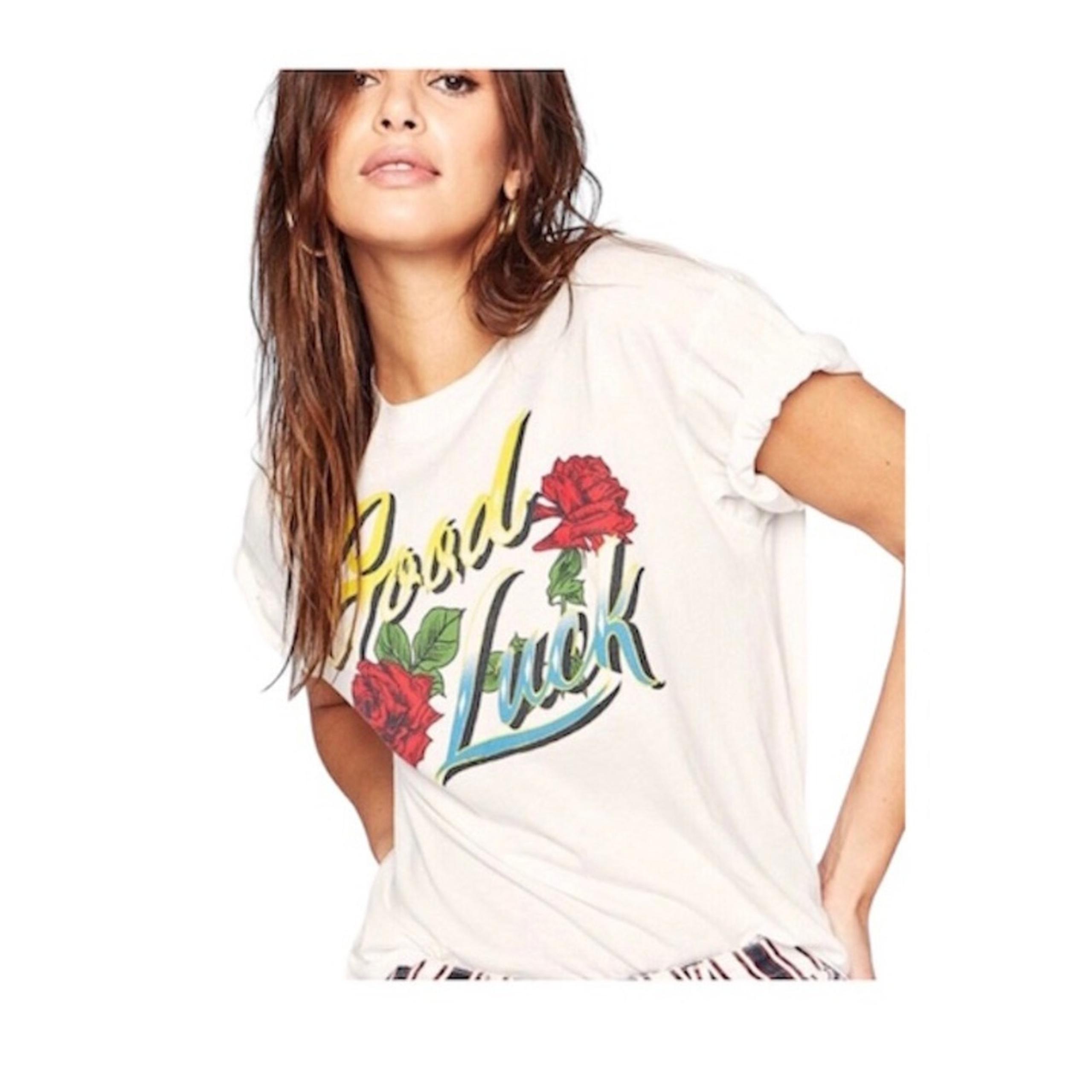 Daydreamer Good Luck Graffiti Graphic T-Shirt Size Medium