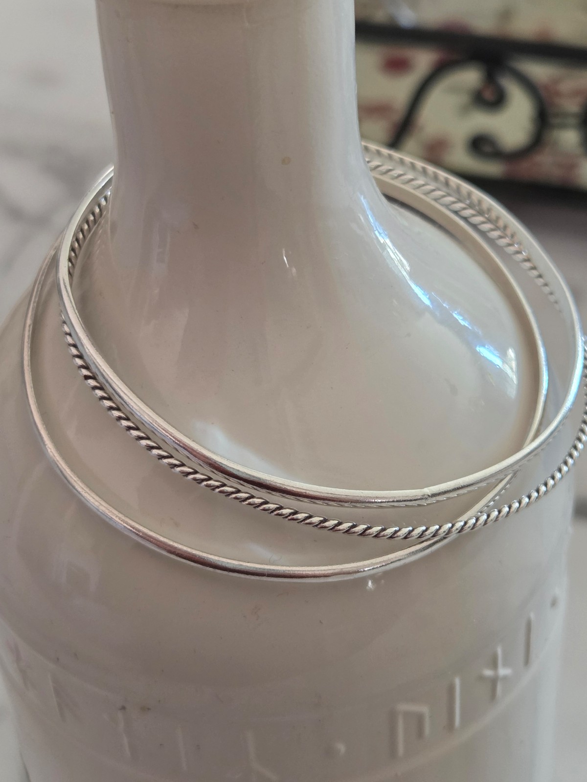 Set of 3 bangles 925 sterling silver.