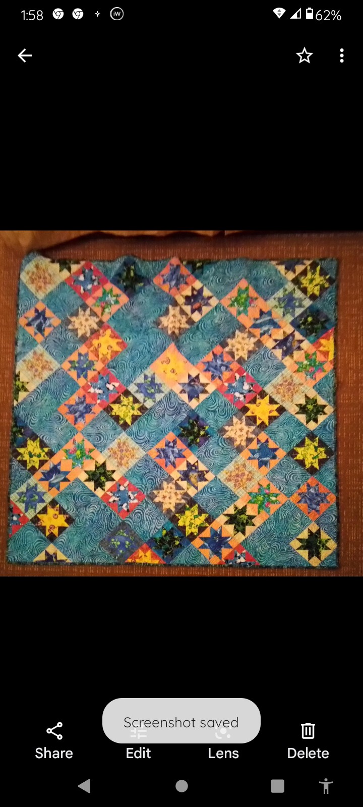 A fun oceanish themed quilt