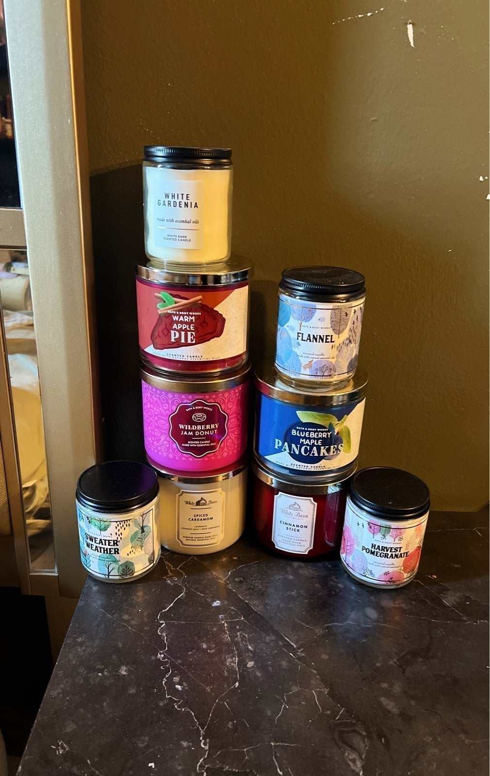 Bath and Body Works candles