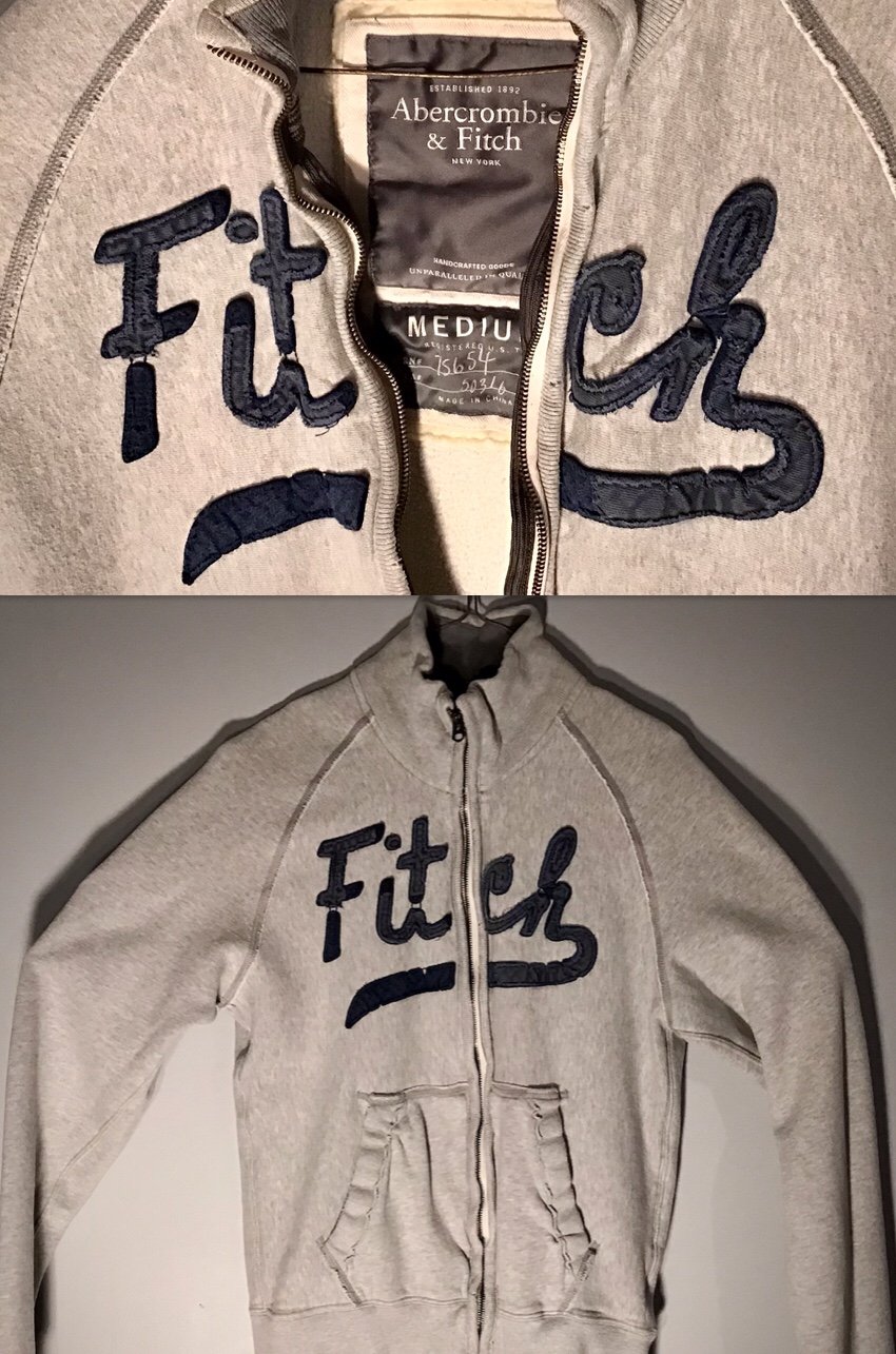 Abercrombie Fitch [M] zip-up collar sweater size Medium