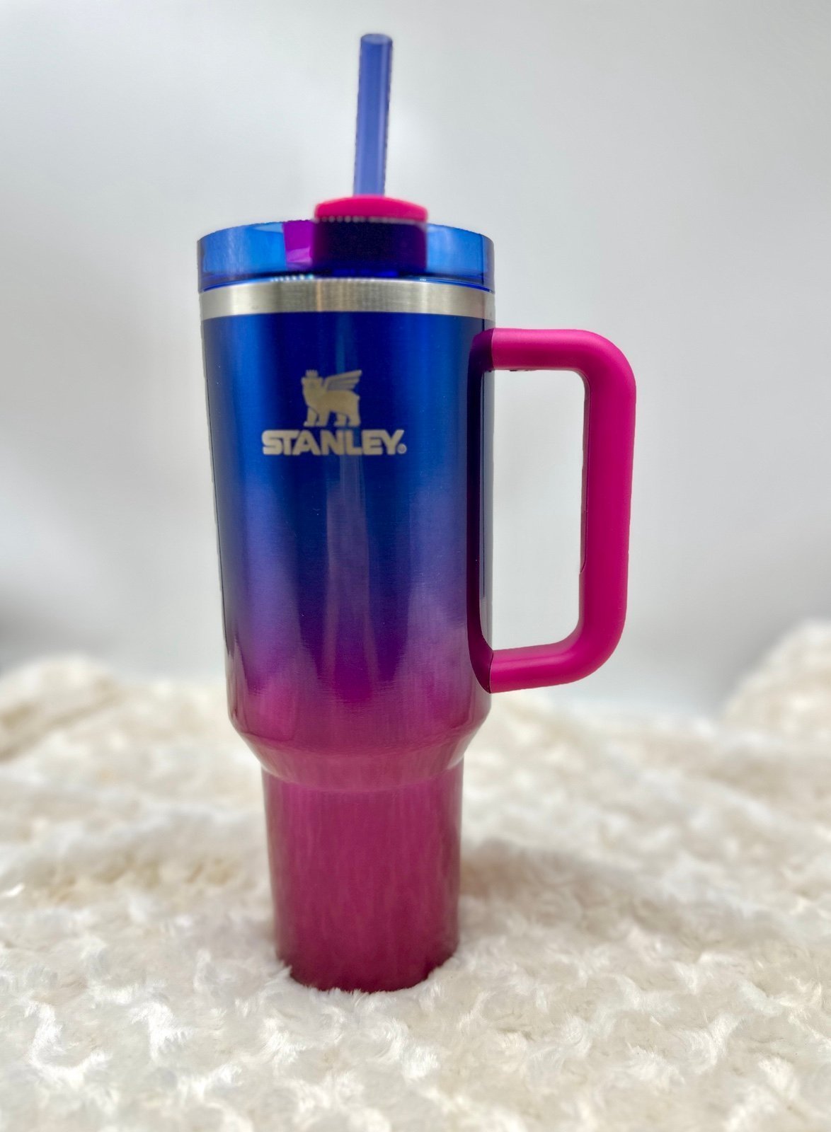Custom Dyed Stanley Tumbler 40oz Pink/Blue-Purple