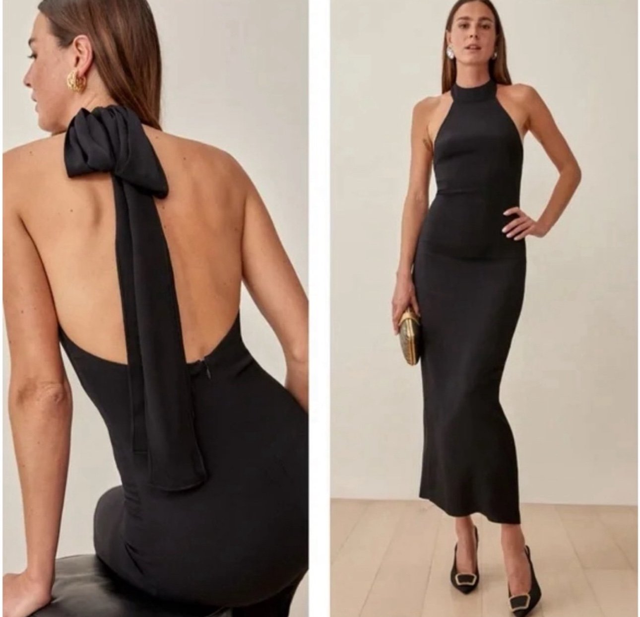 Black Halter Gown Maxi