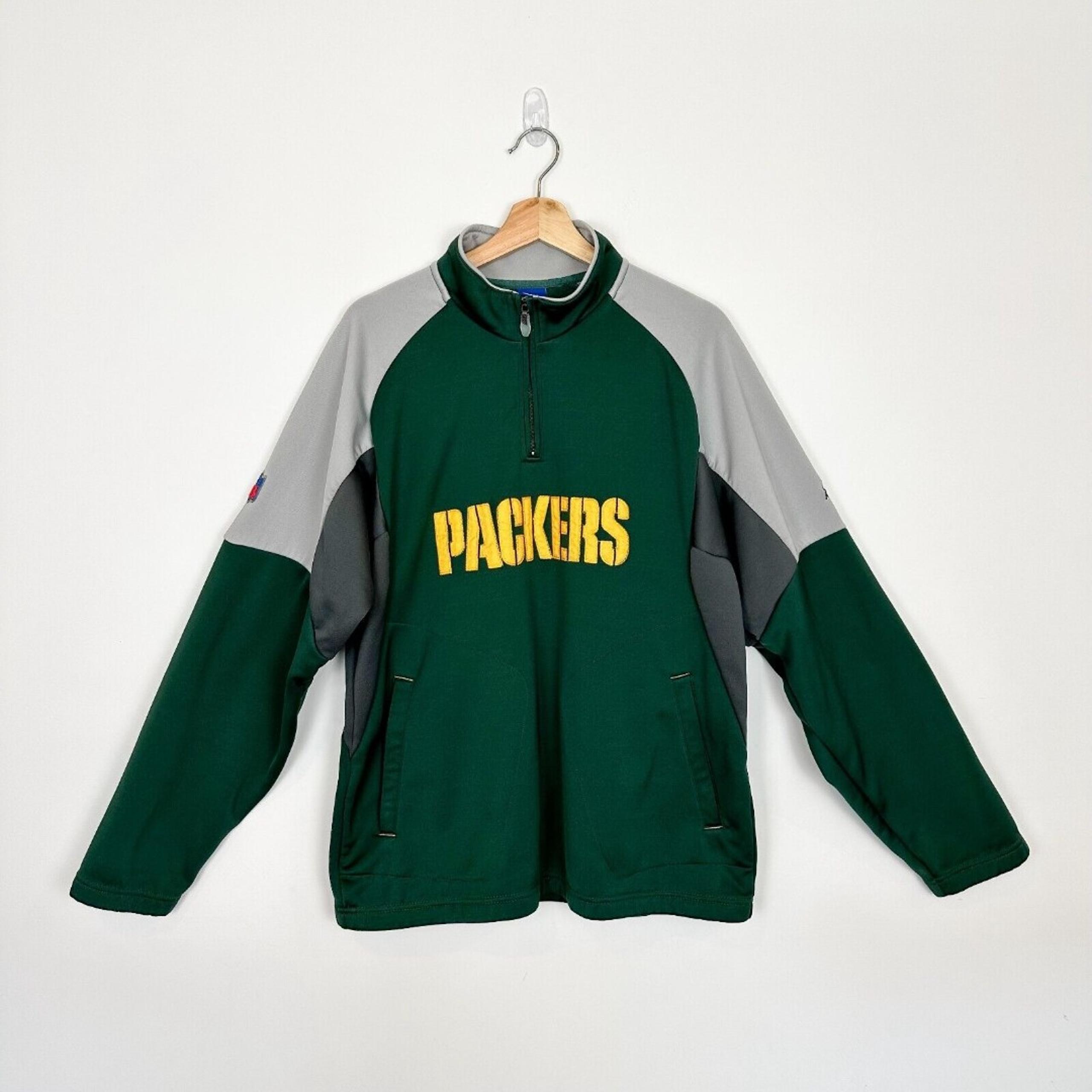 Green Bay Packers Men's Reebok NFL 1/4 Zip Pullover Size Medium