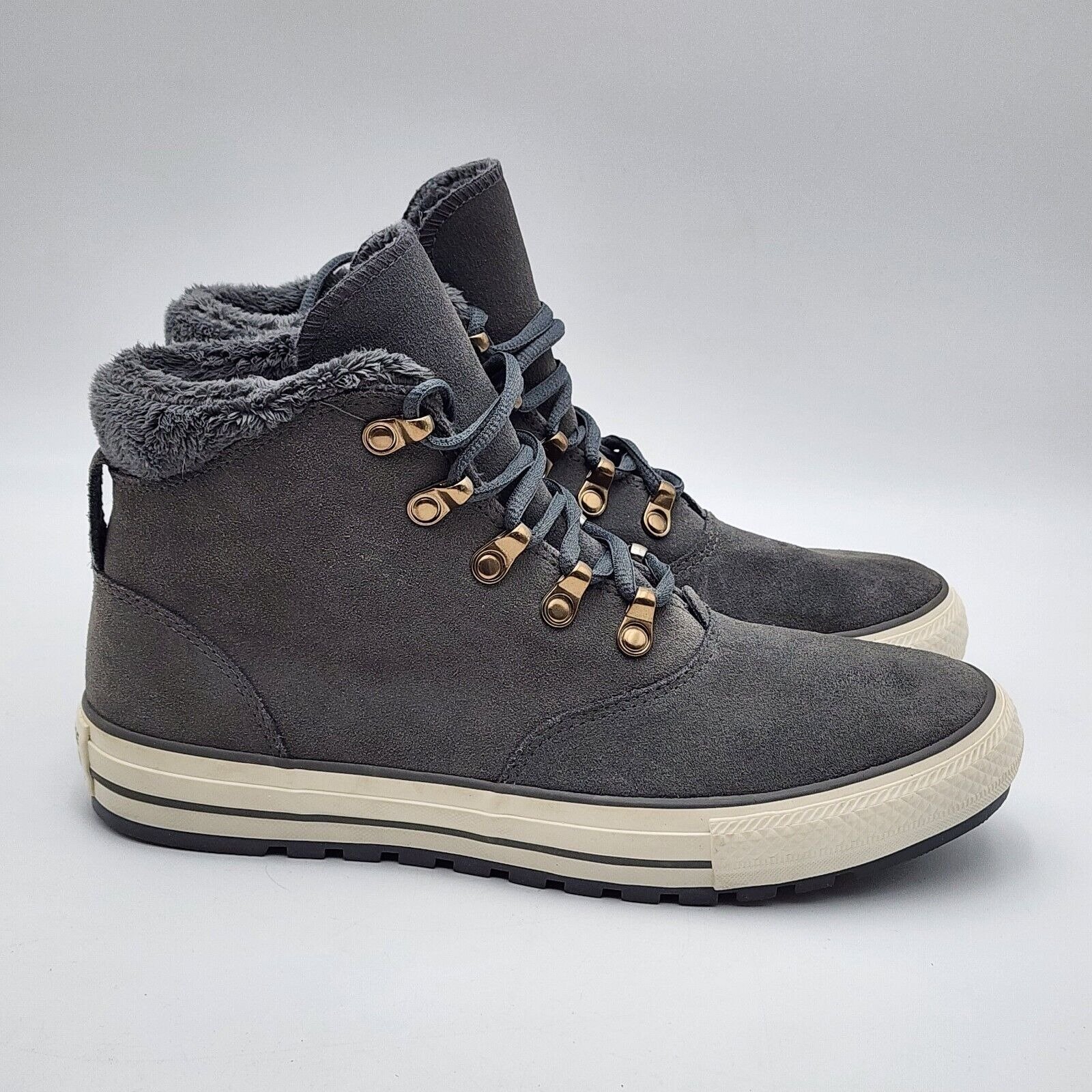 Converse Chuck Taylor All Star High Suede Fur Lined Boots Shoes Womens Size 10