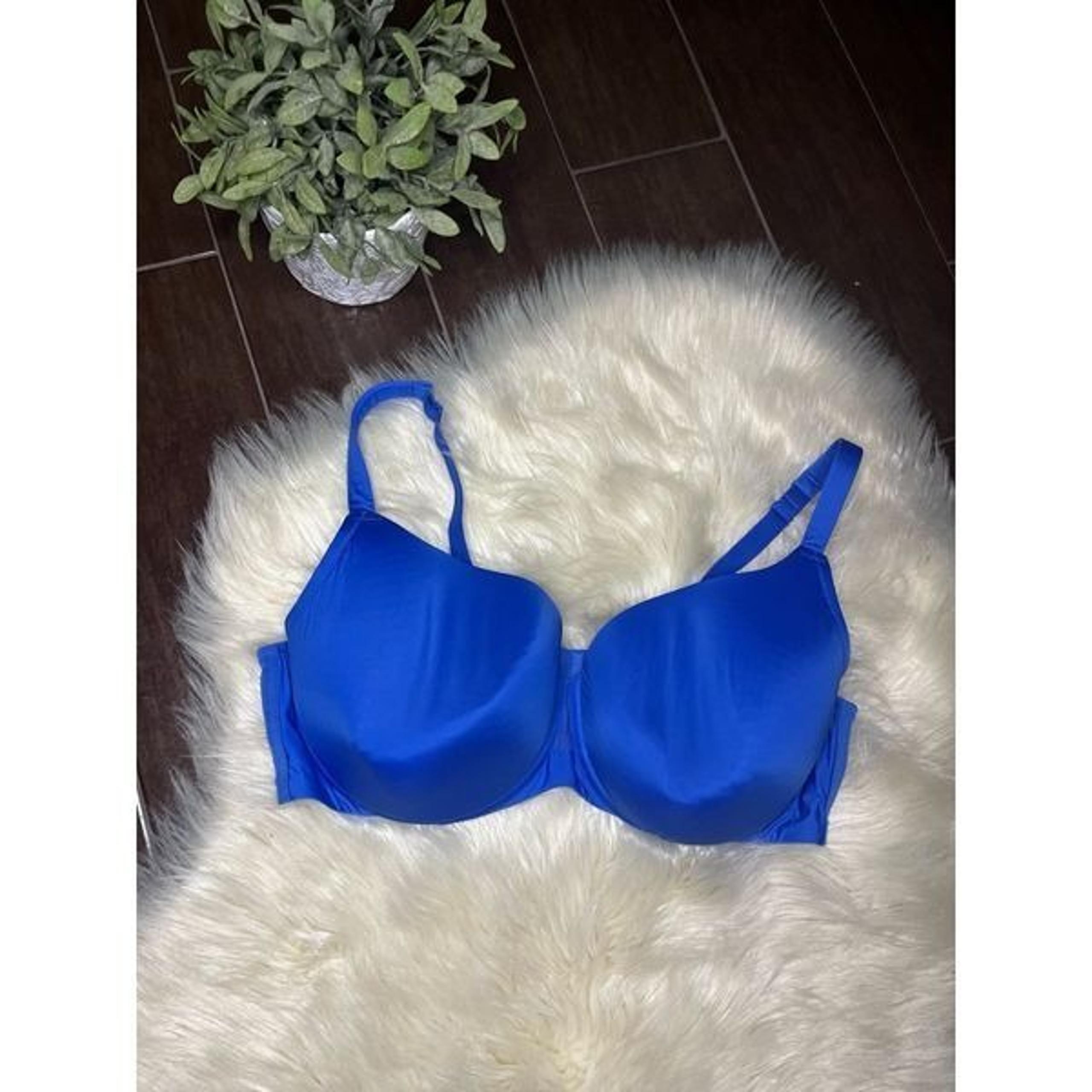 Cacique royal blue full coverage underwired bra sz 44DD