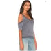 NWT New 175 Splendid Surrey Marl Cold Shoulder Pullover Size M Blue