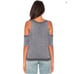 NWT New 175 Splendid Surrey Marl Cold Shoulder Pullover Size M Blue