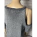 NWT New 175 Splendid Surrey Marl Cold Shoulder Pullover Size M Blue