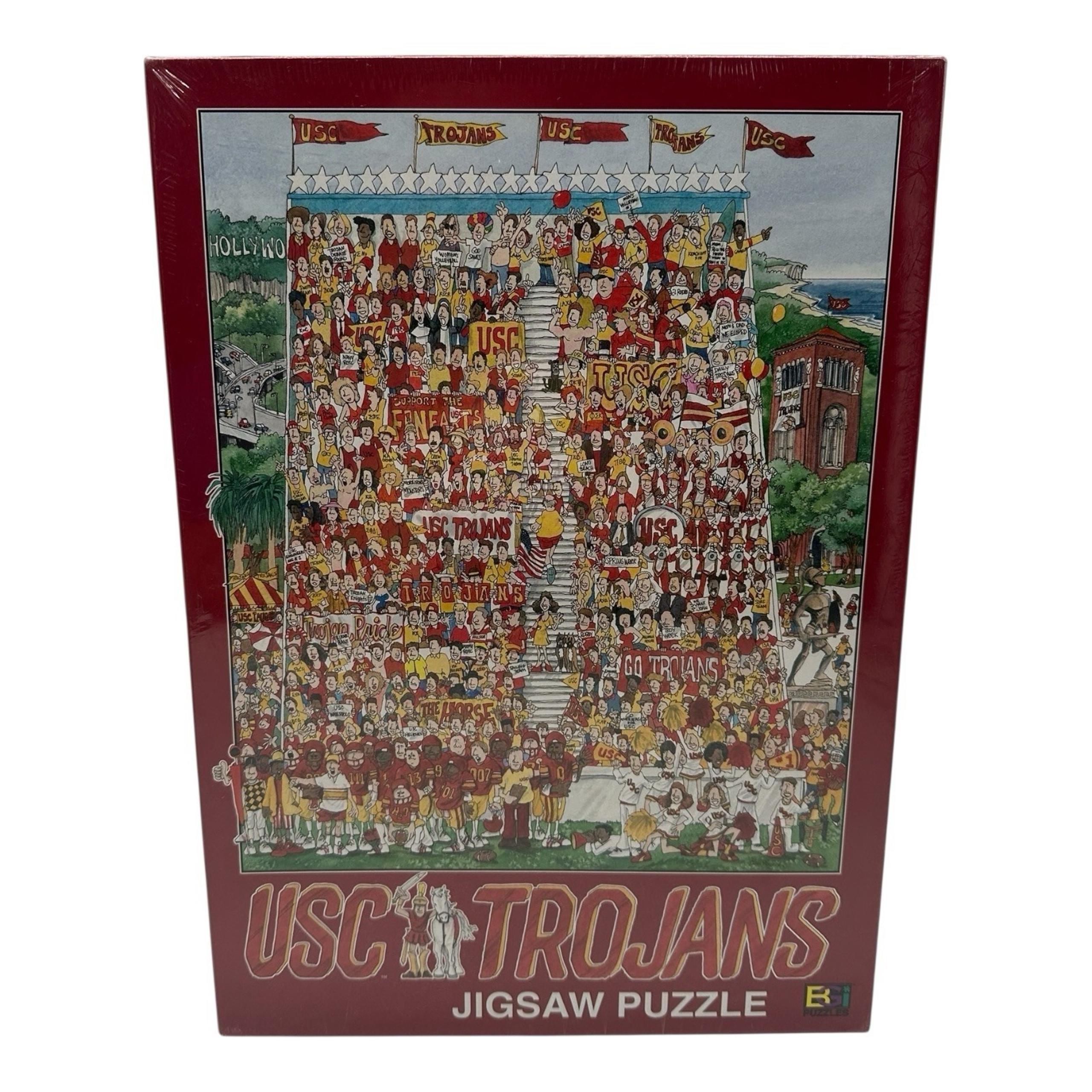 Vintage USC Trojans Jigsaw Puzzle 21" 1/4 x 15" John Holladay 513 Pieces BGI