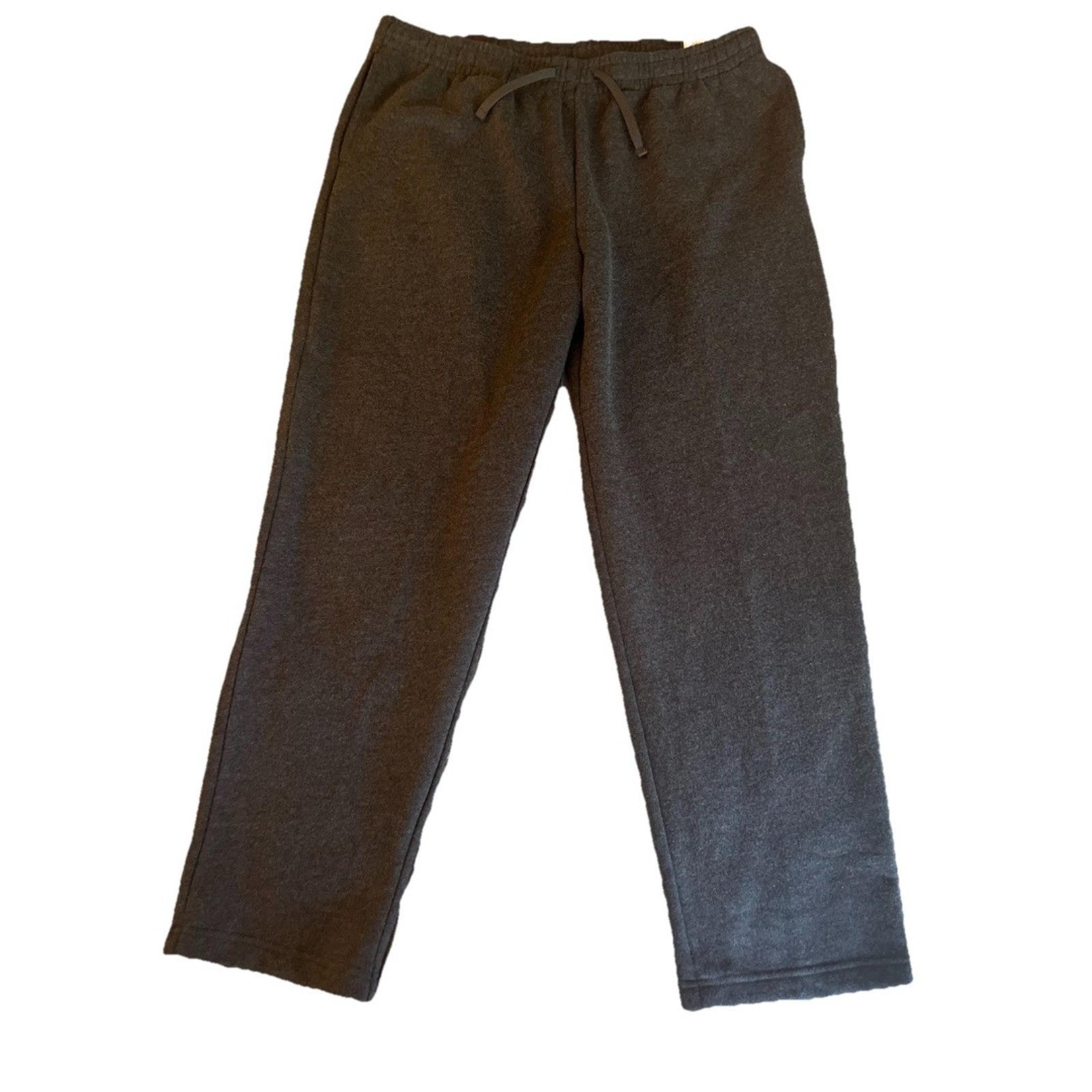 Kohl's Tek Gear Ultrasoft Fleece Sweatpants Men’s XL Grey Open Bottom Pant