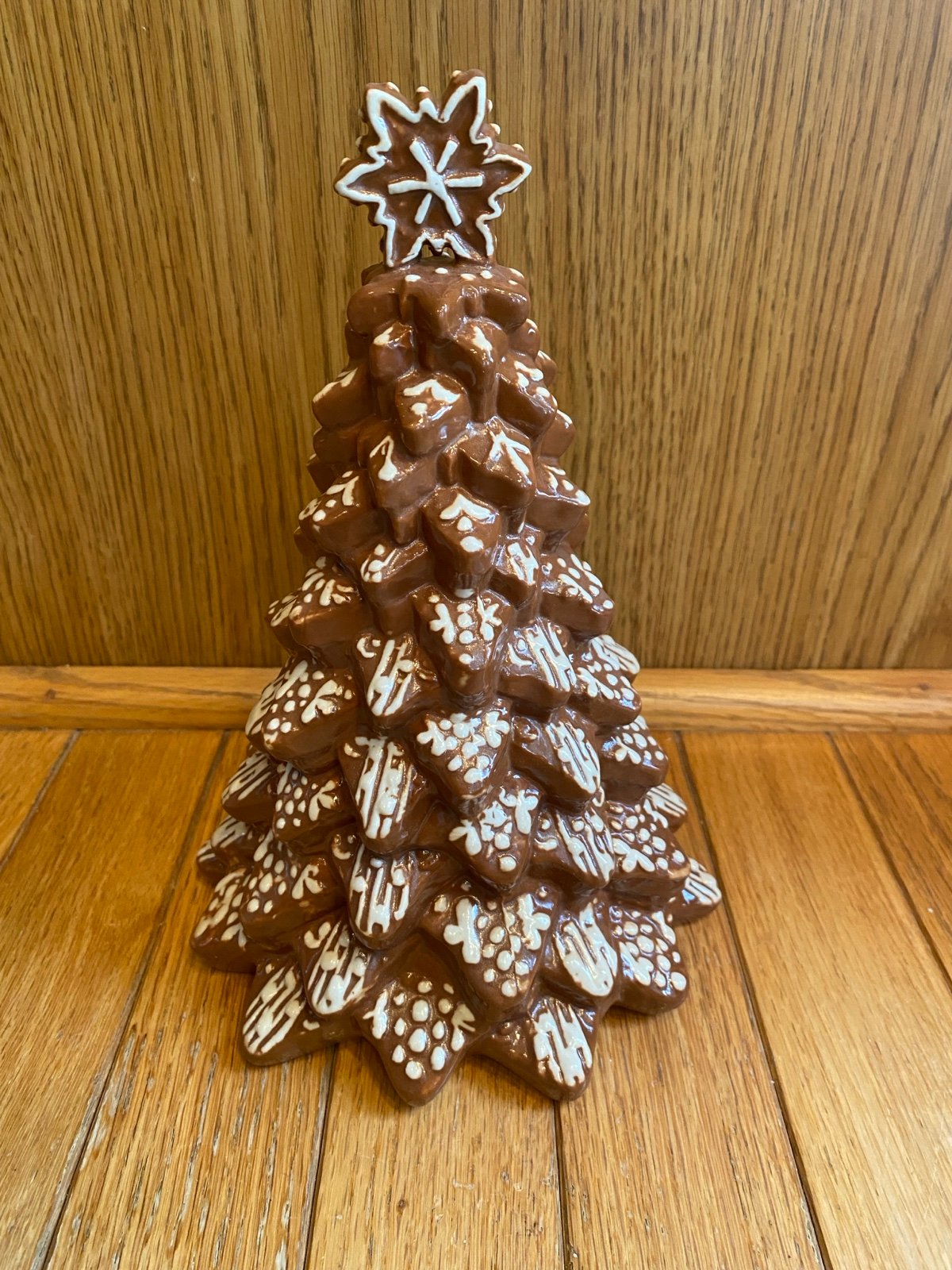 Whimsical New Gingerbread Christmas Tree Pottery Barn Stoneware Village House
