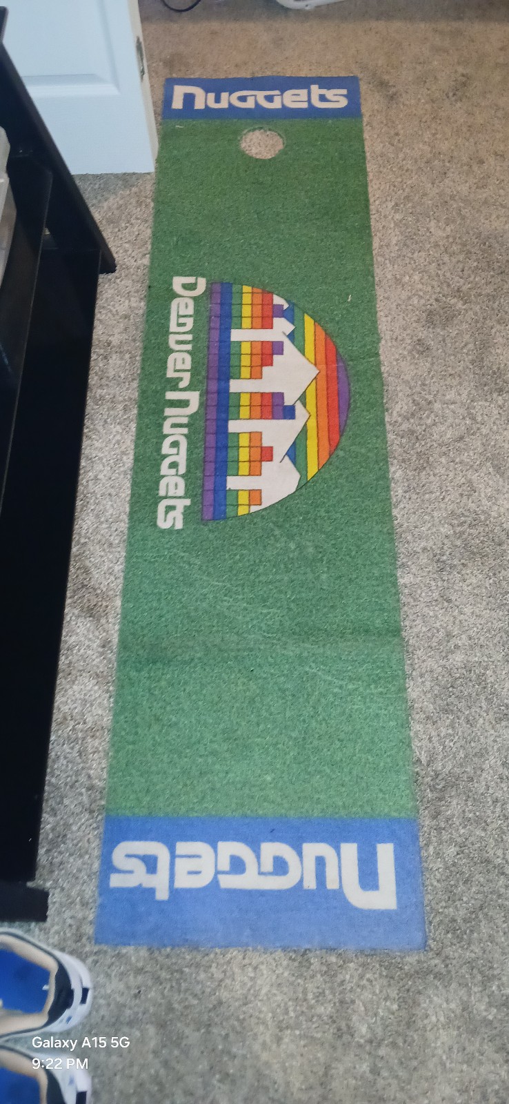 Denver Nuggets Fanmats Astro Turf Retro Vintage Throwback Golf Putting Mat NWT s