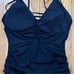 La Blanca Island Goddess Underwire Lace Up One Piece Swimsuit Black Size 14
