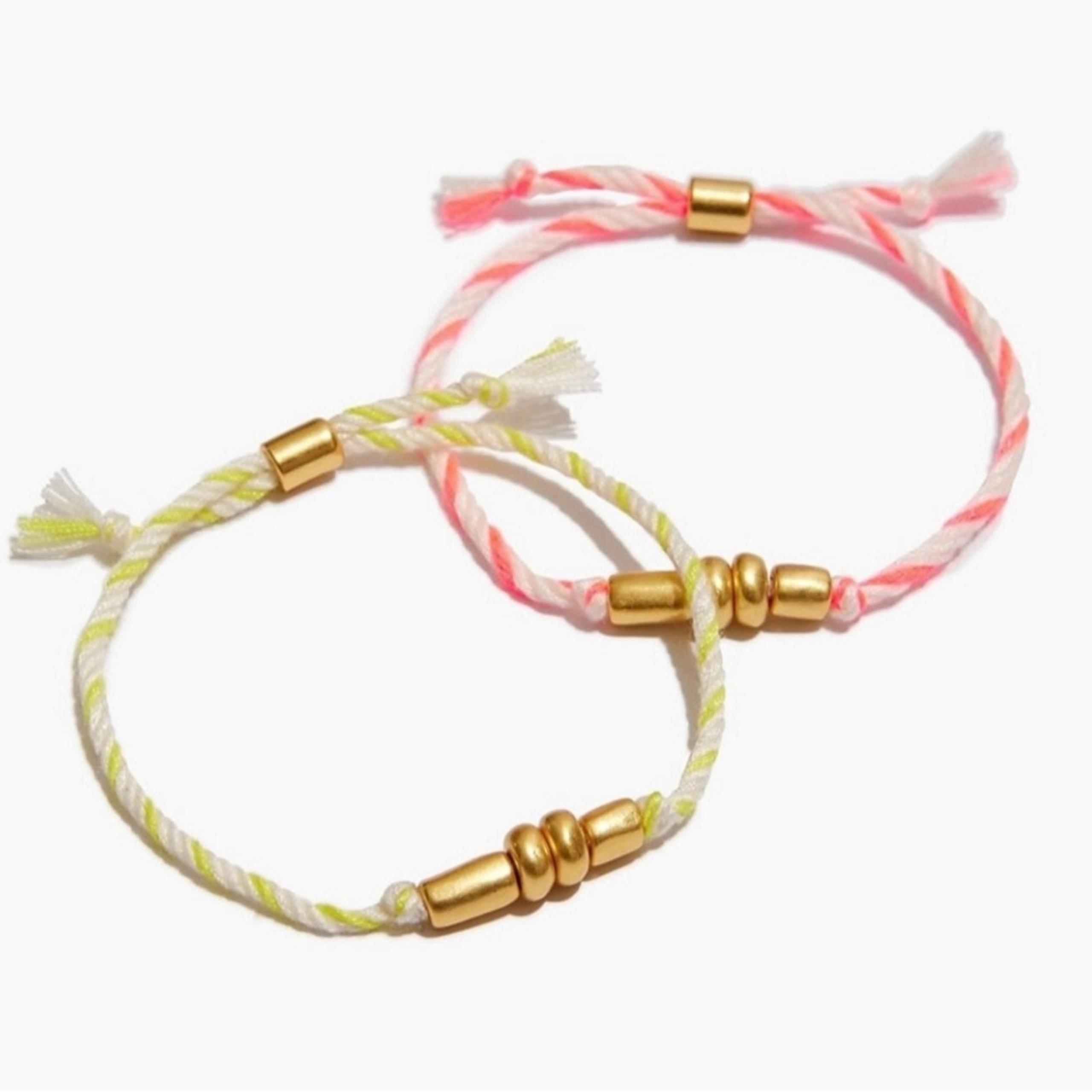 MADEWELL Womens Campcraft Adjustable Friendship Bracelets Set NEW Whimsical Boho