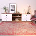 Alfa Rich 4x6 Area Rugs, Pink Grey Rug, Reversible Cotton Pet Friendly Washable