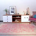 Alfa Rich 4x6 Area Rugs, Pink Grey Rug, Reversible Cotton Pet Friendly Washable