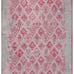 Alfa Rich 4x6 Area Rugs, Pink Grey Rug, Reversible Cotton Pet Friendly Washable