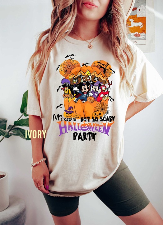 Mickeys Not-So-Scary Halloween Party Comfort Colors Shirts Mickey and Minnie Hal