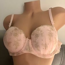 Victoria's Secret VS Fashion Show pink gold tulle crystal bling bra 34D