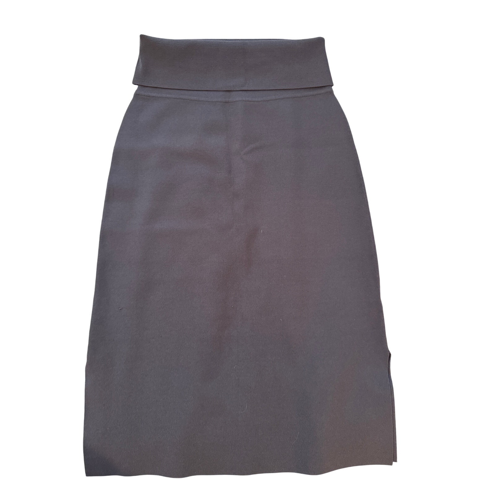 MM Lafleur Women's Straight Stretch Skirt Size L Knee Length gray