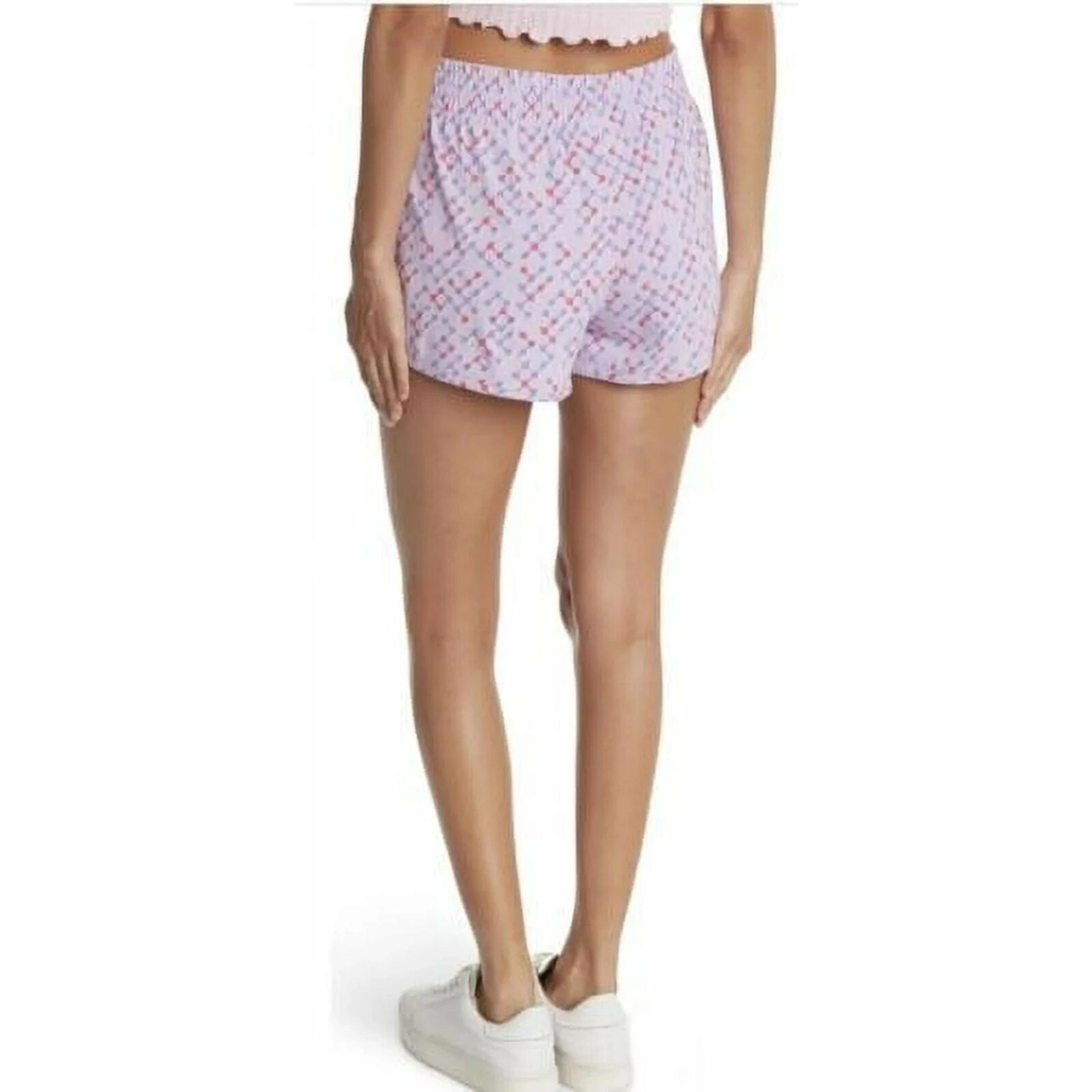 Abound NWOT Women's Geometric Print Dolphin Hem Shorts Purple Size L