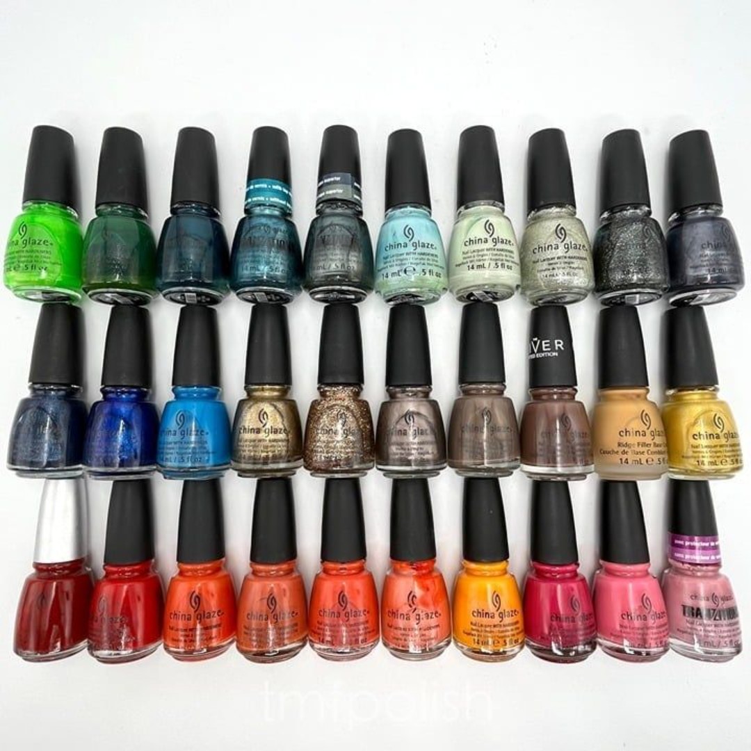 Lot of 30 China Glaze Nail Polishes Bundle