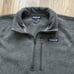Mens Patagonia Better Sweater Heather Gray Rib Knit 1/4 Zip Pullover Jacket Sz M