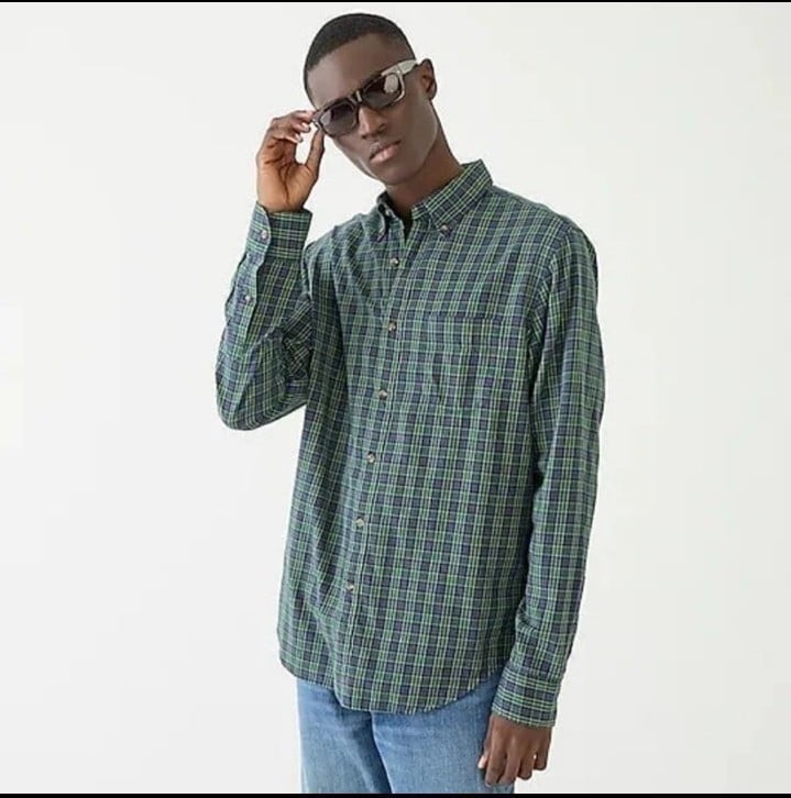 J.CREW BRUSHED TWILL SHIRT - SIZE MED TALL BNWT MSRP 98 1 LEFT