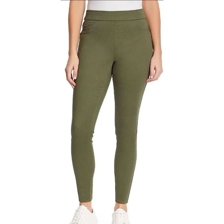 Nine West Ladies Heidi Pull On Pant Army Olive Green Size 4